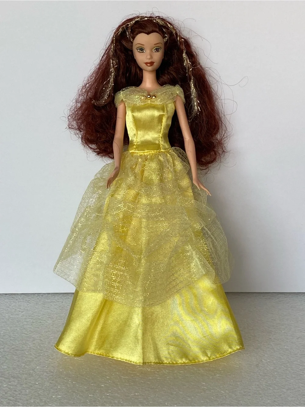 Vintage 2004 Barbie Disney Sparkle Princess Belle Mattel #G7935 - Redressed